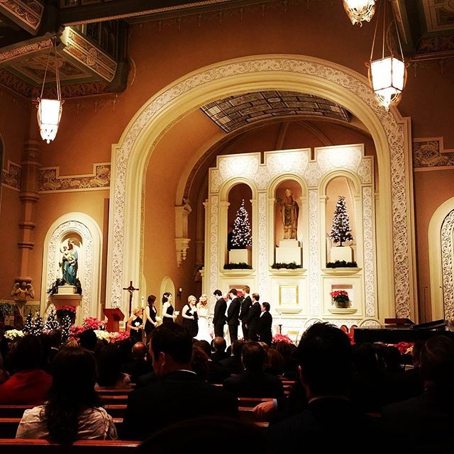 The nuptials. Old St. Pat's hosted an elegant, beautiful ceremony. . . .  #nyewithkandv #nye #newyears #chicago #chicagowedding #nyewedding #latergram